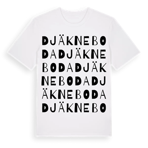 Djäkneboda ordlek t-shirt – ekologisk bomull t-shirt från Pinshirt