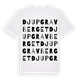 White t-shirt med Djupgravberget ordlek t-shirt
