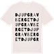 Vintage White t-shirt med Djupgravberget ordlek t-shirt