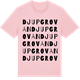 Pink Cotton t-shirt med Djupgrovan ordlek t-shirt