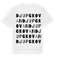 White t-shirt med Djupgrovan ordlek t-shirt