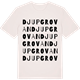 Vintage White t-shirt med Djupgrovan ordlek t-shirt