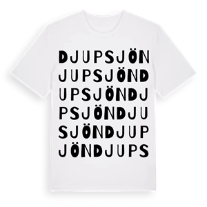 Djupsjön ordlek t-shirt – ekologisk bomull t-shirt från Pinshirt