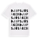 White t-shirt med Djupsjösågen ordlek t-shirt