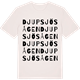 Vintage White t-shirt med Djupsjösågen ordlek t-shirt