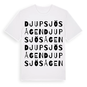 Djupsjösågen ordlek t-shirt – ekologisk bomull t-shirt från Pinshirt