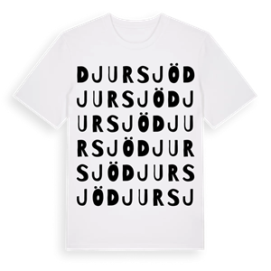 Djursjö ordlek t-shirt – ekologisk bomull t-shirt från Pinshirt