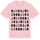 Pink Cotton t-shirt med Djursjöberg ordlek t-shirt