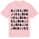 Pink Cotton t-shirt med Djursjön ordlek t-shirt