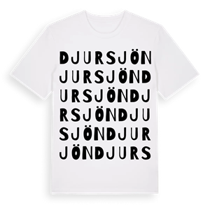Djursjön ordlek t-shirt – ekologisk bomull t-shirt från Pinshirt