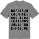 Mid Heather Gray t-shirt med Drängsjökojan ordlek t-shirt