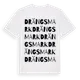 White t-shirt med Drängsmark ordlek t-shirt