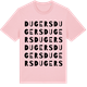 Pink Cotton t-shirt med Dugers ordlek t-shirt