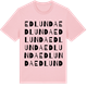 Pink Cotton t-shirt med Edlunda ordlek t-shirt