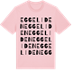 Pink Cotton t-shirt med Eggeliden ordlek t-shirt