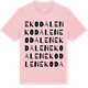 Pink Cotton t-shirt med Ekodalen ordlek t-shirt