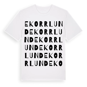 Ekorrlund ordlek t-shirt – ekologisk bomull t-shirt från Pinshirt