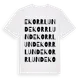 White t-shirt med Ekorrlund ordlek t-shirt