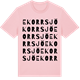 Pink Cotton t-shirt med Ekorrsjö ordlek t-shirt