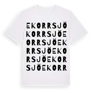Ekorrsjö ordlek t-shirt – ekologisk bomull t-shirt från Pinshirt