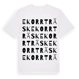 Ekorrträsk ordlek t-shirt – ekologisk bomull t-shirt från Pinshirt