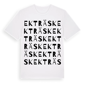 Ekträsk ordlek t-shirt – ekologisk bomull t-shirt från Pinshirt