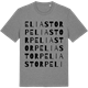 Mid Heather Gray t-shirt med Eliastorp ordlek t-shirt