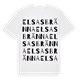 White t-shirt med Elsasbränna ordlek t-shirt