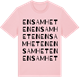 Pink Cotton t-shirt med Ensamheten ordlek t-shirt
