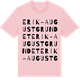 Pink Cotton t-shirt med Erik-Augustgrundet ordlek t-shirt