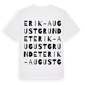 Erik-Augustgrundet ordlek t-shirt – ekologisk bomull t-shirt från Pinshirt