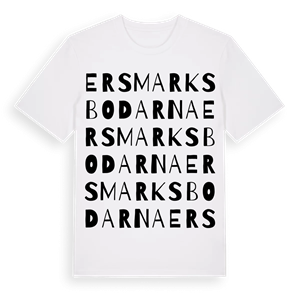 Ersmarksbodarna ordlek t-shirt – ekologisk bomull t-shirt från Pinshirt