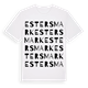 White t-shirt med Estersmark ordlek t-shirt