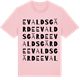 Pink Cotton t-shirt med Evalds gärde ordlek t-shirt