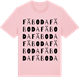 Pink Cotton t-shirt med Fäboda ordlek t-shirt