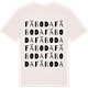 Vintage White t-shirt med Fäboda ordlek t-shirt