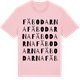 Pink Cotton t-shirt med Fäbodarna ordlek t-shirt