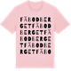 Pink Cotton t-shirt med Fäbodberget ordlek t-shirt