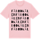 Pink Cotton t-shirt med Fäbodkälen ordlek t-shirt