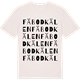 Vintage White t-shirt med Fäbodkälen ordlek t-shirt