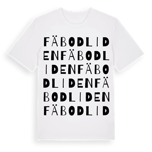 Fäbodliden ordlek t-shirt – ekologisk bomull t-shirt från Pinshirt