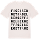 Vintage White t-shirt med Fågelberget ordlek t-shirt