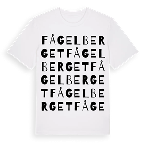 Fågelberget ordlek t-shirt – ekologisk bomull t-shirt från Pinshirt