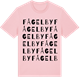 Pink Cotton t-shirt med Fågelby ordlek t-shirt