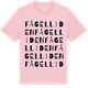 Pink Cotton t-shirt med Fågelliden ordlek t-shirt
