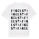 White t-shirt med Fågelsta ordlek t-shirt