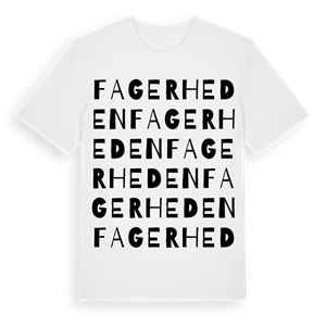 Fagerheden ordlek t-shirt – ekologisk bomull t-shirt från Pinshirt