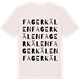 Vintage White t-shirt med Fagerkälen ordlek t-shirt