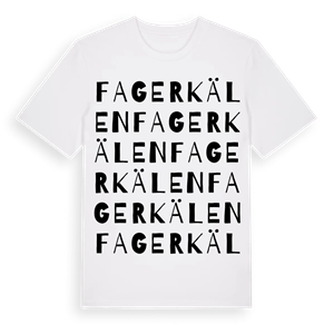 Fagerkälen ordlek t-shirt – ekologisk bomull t-shirt från Pinshirt