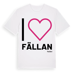 Jag älskar Fällan t-shirt stort tryck – ekologisk bomull t-shirt från Pinshirt